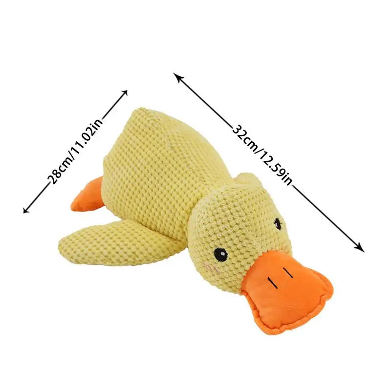 Plush  Dog Calming Duck Chew Toy Squeaky