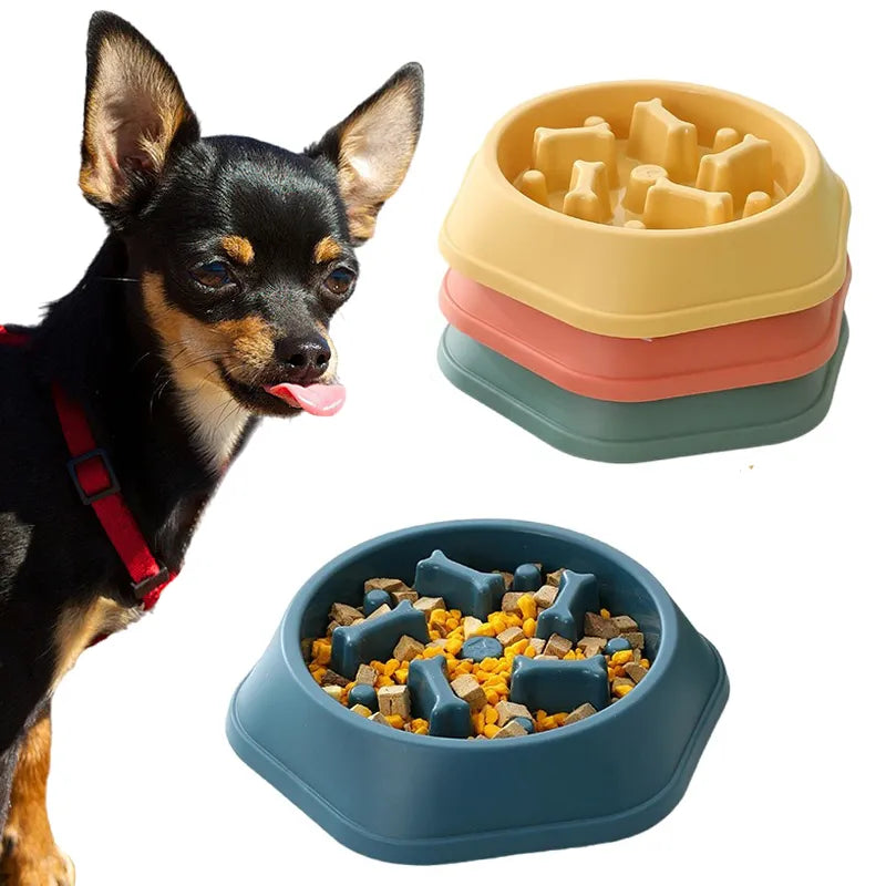 Slow Food Bowl for Small Dogs Choke-proof  Feeder Bowls Non-slip