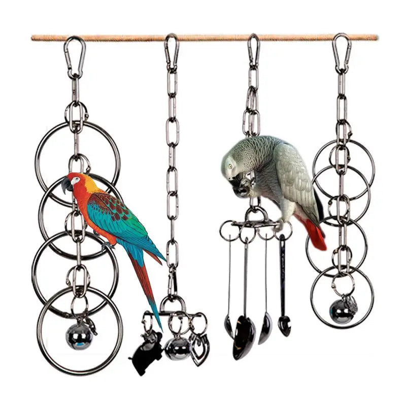 Parrot supplies 304 stainless steel toy bite climbing puzzle