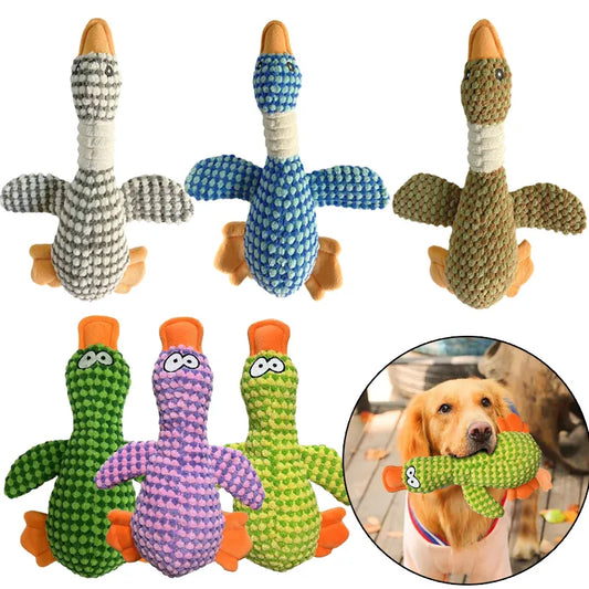 Dog Plush  Duck Squeak Wild Goose Chew Small Middle Large Dogs Teeth Cleaning