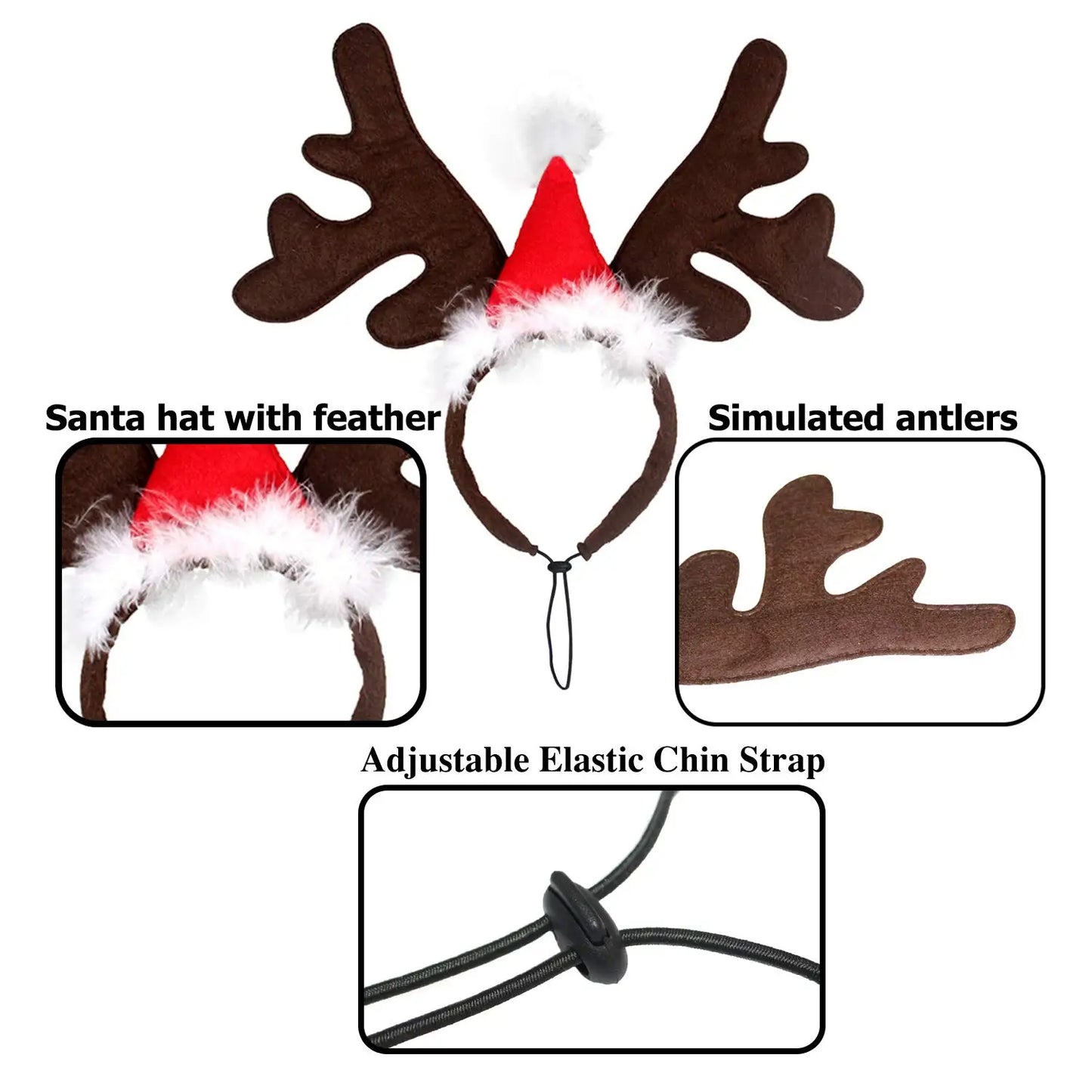 Christmas   Elk Reindeer Antlers Headband