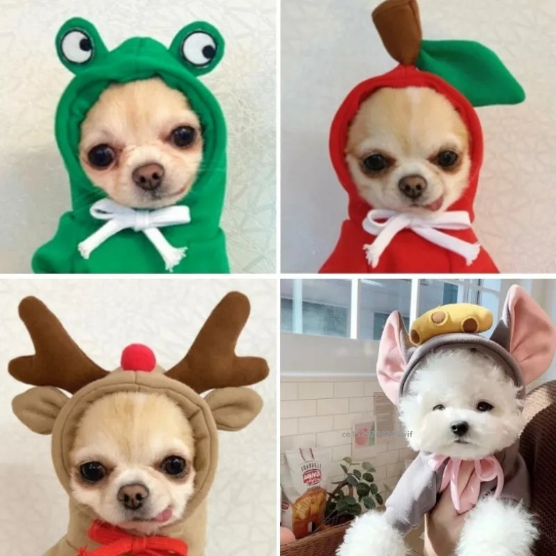 Christmas Dog Winter Hooded Sweatshirt for Small Medium Pet Coat