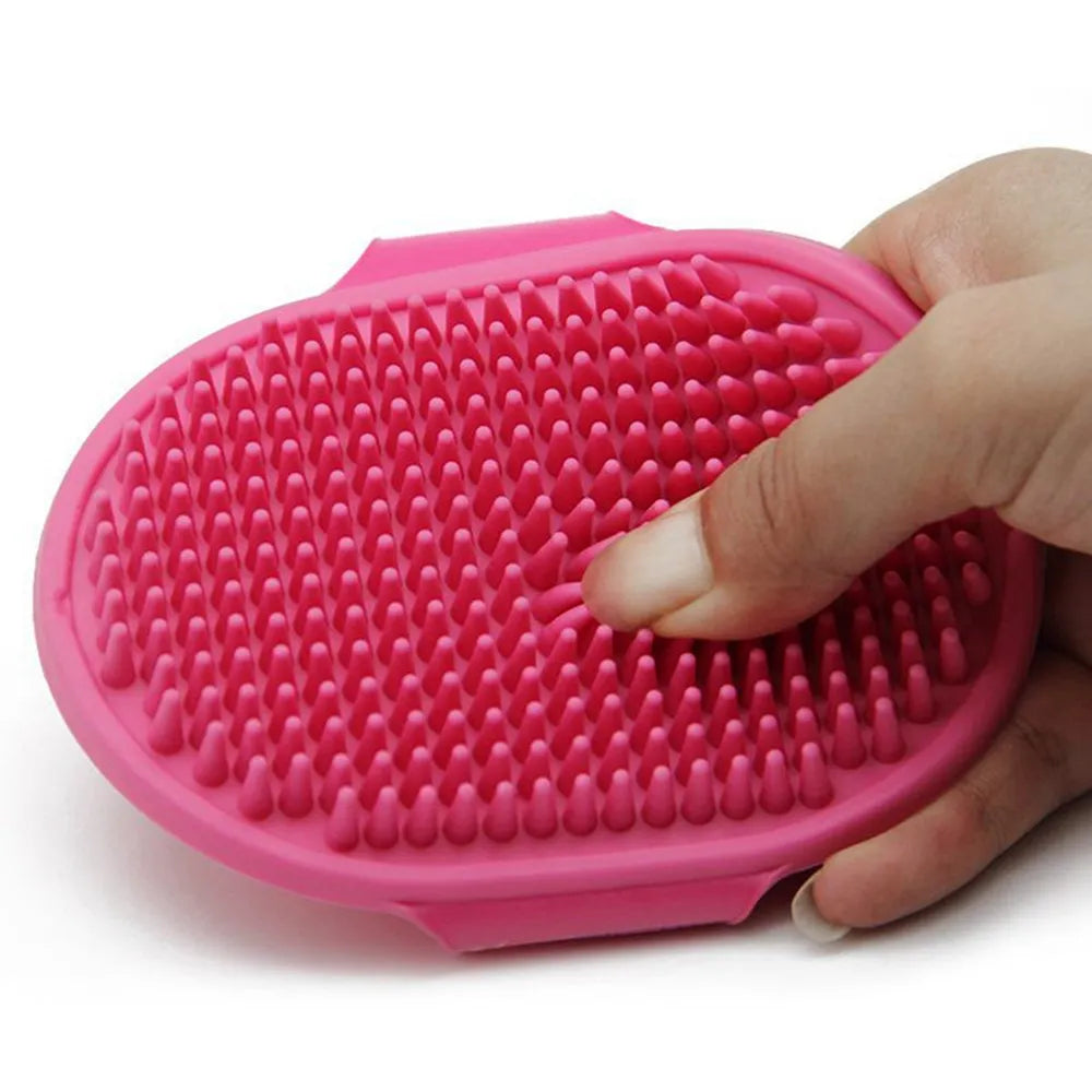 Dog  Bath Brush  Rubber Grooming Massage Brush - specialneedspetshop