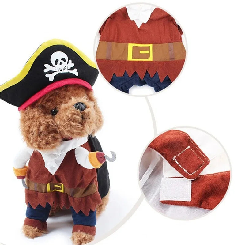 Pirate Cat Dog Costume For Small Medium Dogs Cats