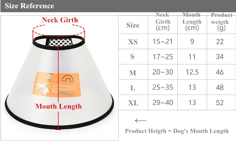 Protective Collar  Neck Cone Surgery Wound Healing Cat Dog - specialneedspetshop