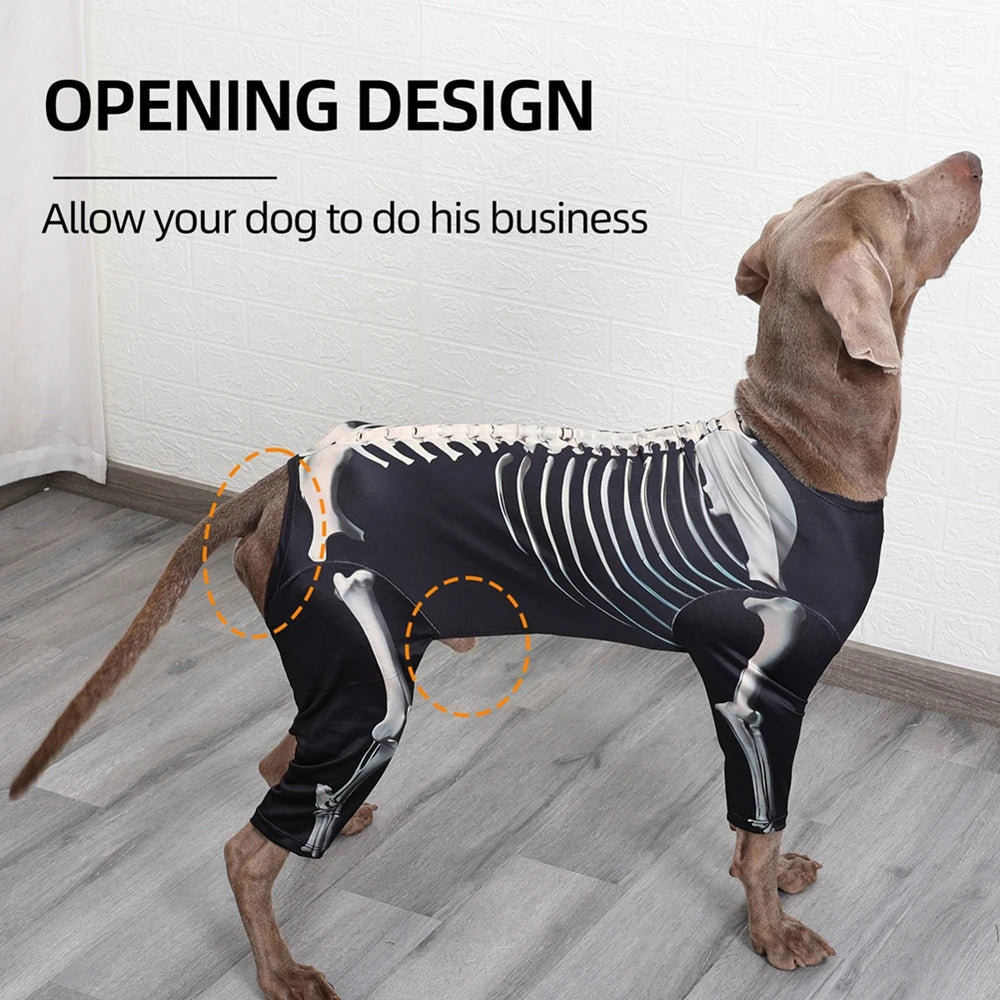 Halloween Skeleton Dog Costumes  Jumpsuit Halloween Costume