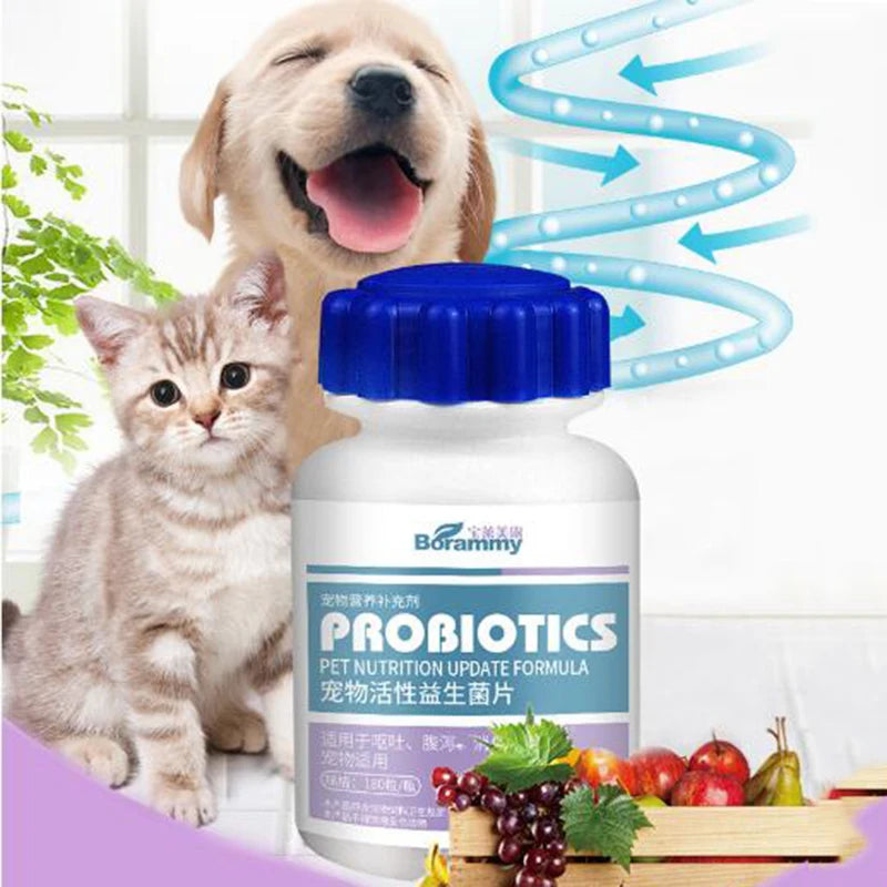 180 Tablets Pet Active Nutritional Probiotics Improve Diarrhea Digestion Gastrointestinal   for Cats and Dogs