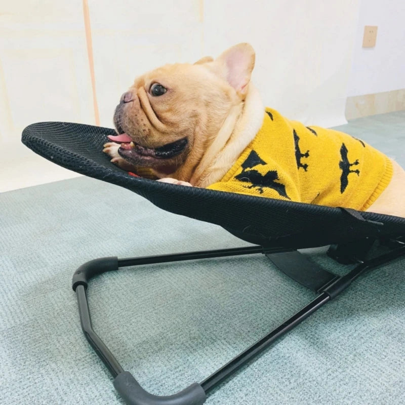 Dog Rocking Chair  Breathable Bed Foldable Adjustable