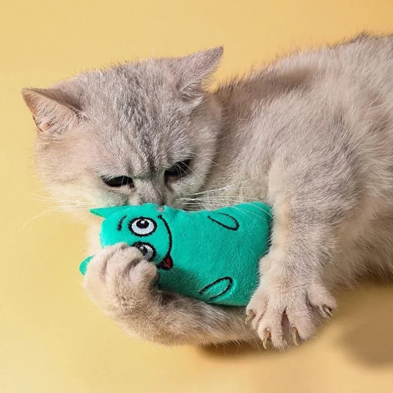 Cute Cat Interactive Teeth Grinding Catnip Toy