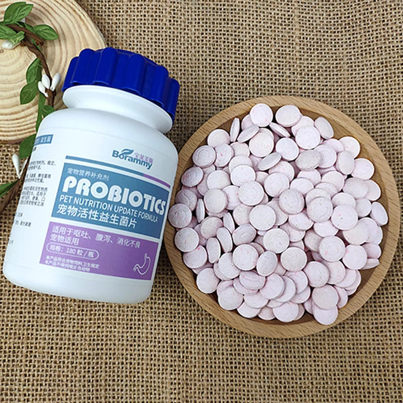 180 Tablets Pet Active Nutritional Probiotics Improve Diarrhea Digestion Gastrointestinal   for Cats and Dogs