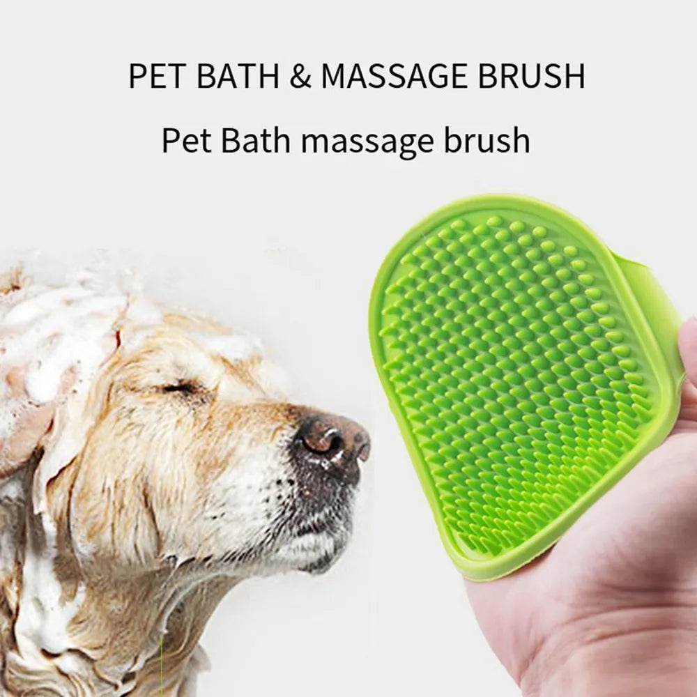 Dog  Bath Brush  Rubber Grooming Massage Brush - specialneedspetshop