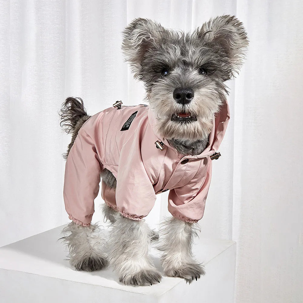 Waterproof Reflective Dog Raincoat Soft Impermeable Polyester Jacket