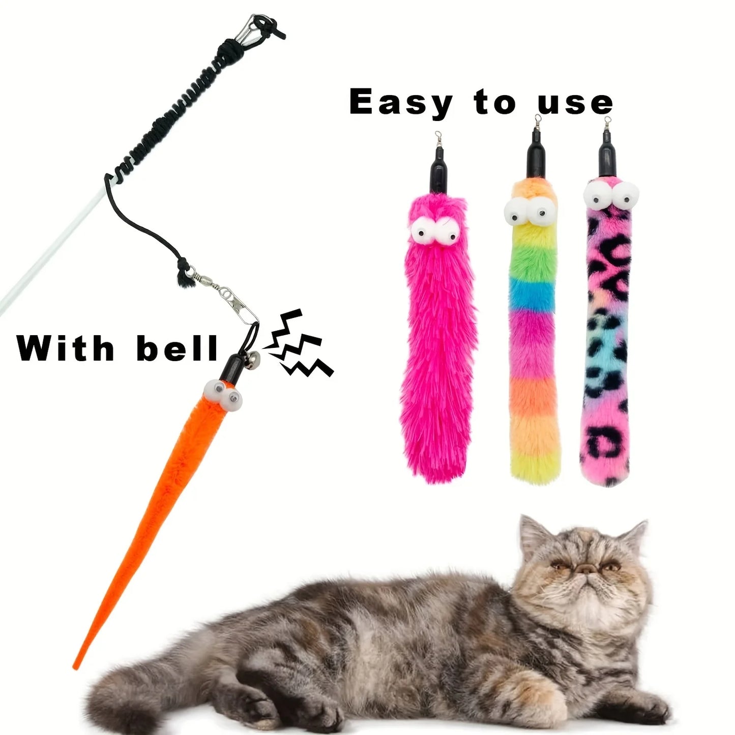 9 PCS Cat Wand  s Interactive Cat Toys