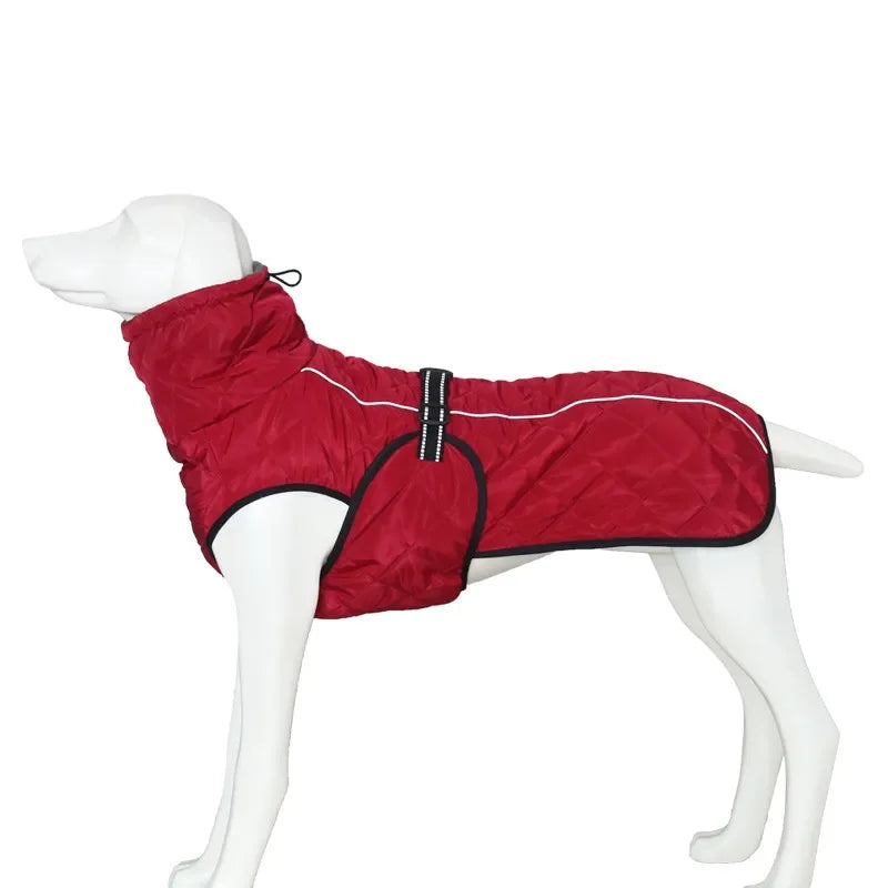 Dog Outdoor Jacket Waterproof Reflective Coat Warm Cotton for Large Middle Dogs