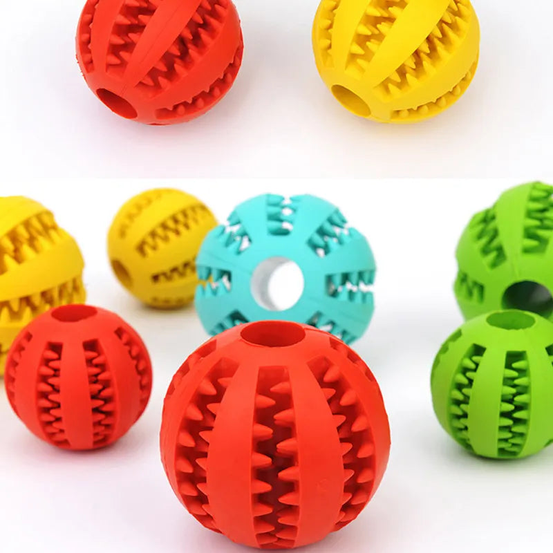 Dog  Interactive Rubber Chew Ball  Tooth Cleaning Balls