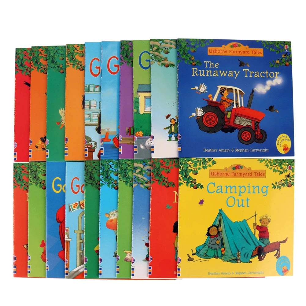 15x15cm Usborne Farmyard Tales Series Children Baby Famous Farm Story English Picture Book Parent Child Reading