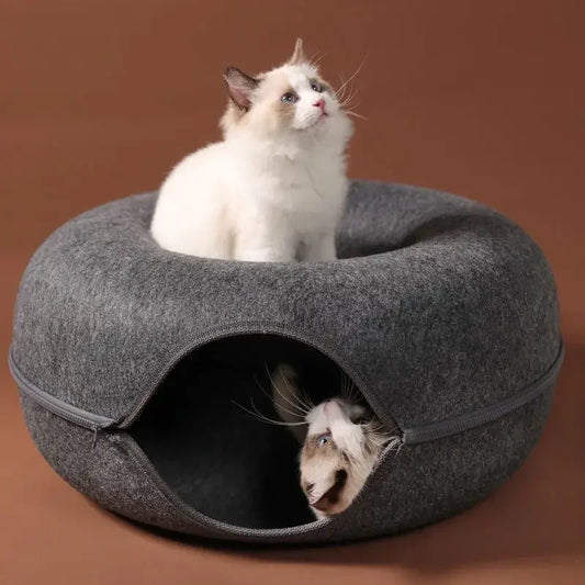 Donut  Cat Tunnel Interactive  Cat Bed Dual-use Indoor