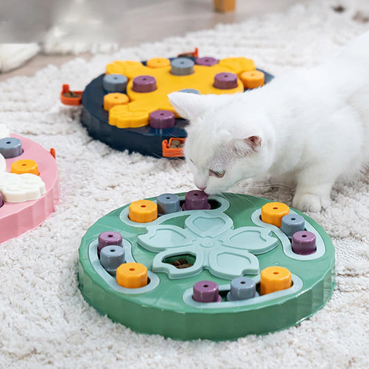 Cat Interactive Puzzle Toys NonSlip Bowl Food Dispenser slow eating