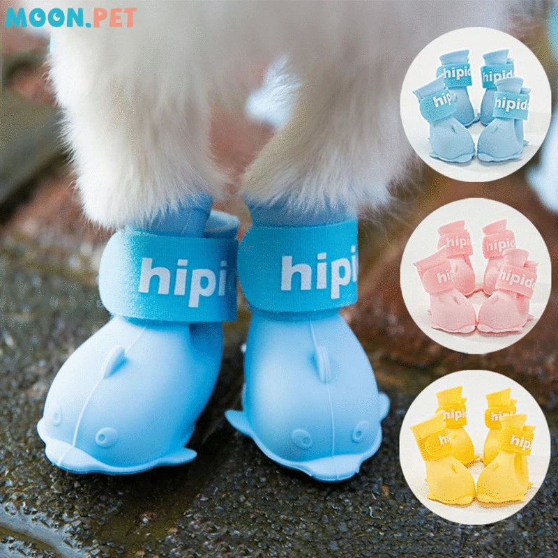 Waterproof Cat Dog Shoes Anti-slip Rain Boots for Small Cats Dogs