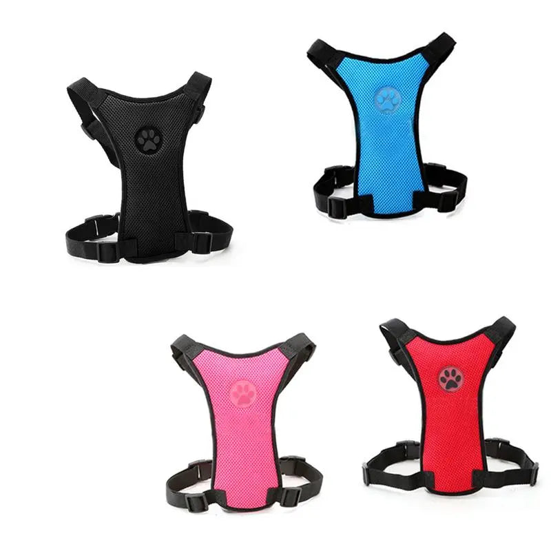 Mesh Dog Harness Adjustable Straps  Seat Safety Belt Chest Straps - specialneedspetshop