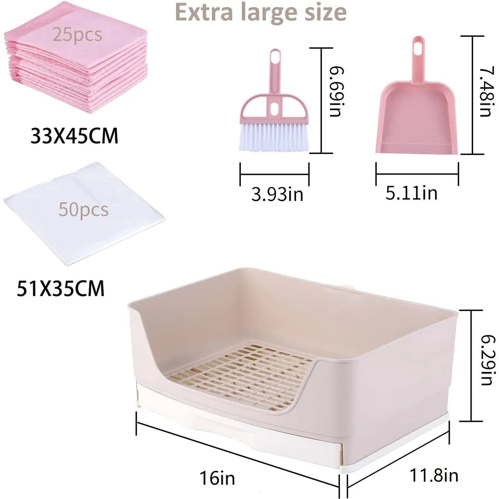 Rabbit Litter Box Drawer 50 Training Pad - specialneedspetshop