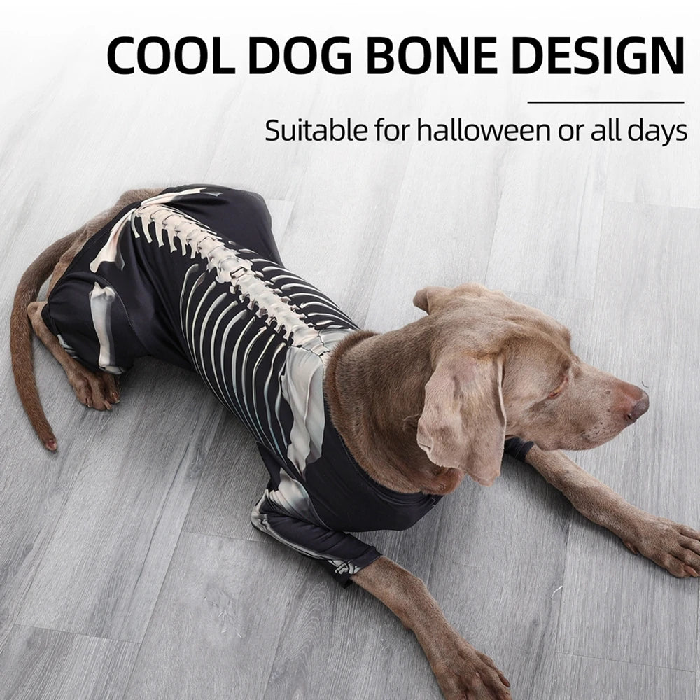 Halloween Skeleton Dog Costumes  Jumpsuit Halloween Costume