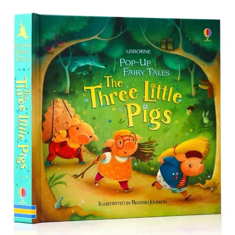 Pop-Up Three Little Pigs English 3D  Kids Reading Book