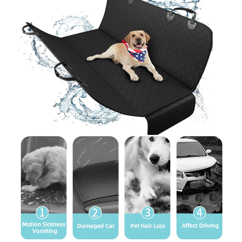 Dog Car Seat Cover Waterproof  Hammock Car Rear Back Seat Protector Mat