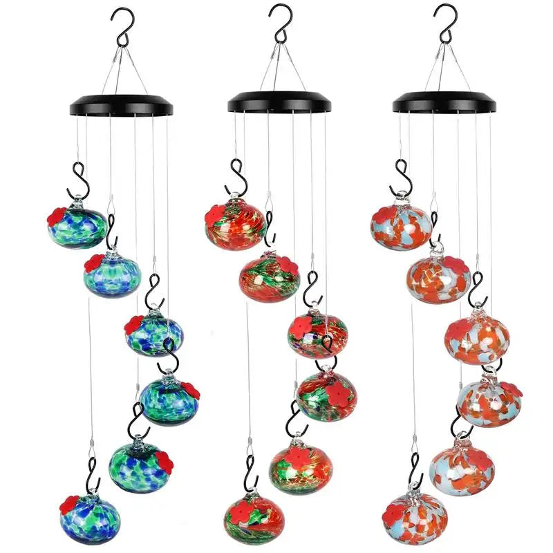 Hummingbird Feeders With Wind Chimes Water Feeder Hanging Bird Feeder