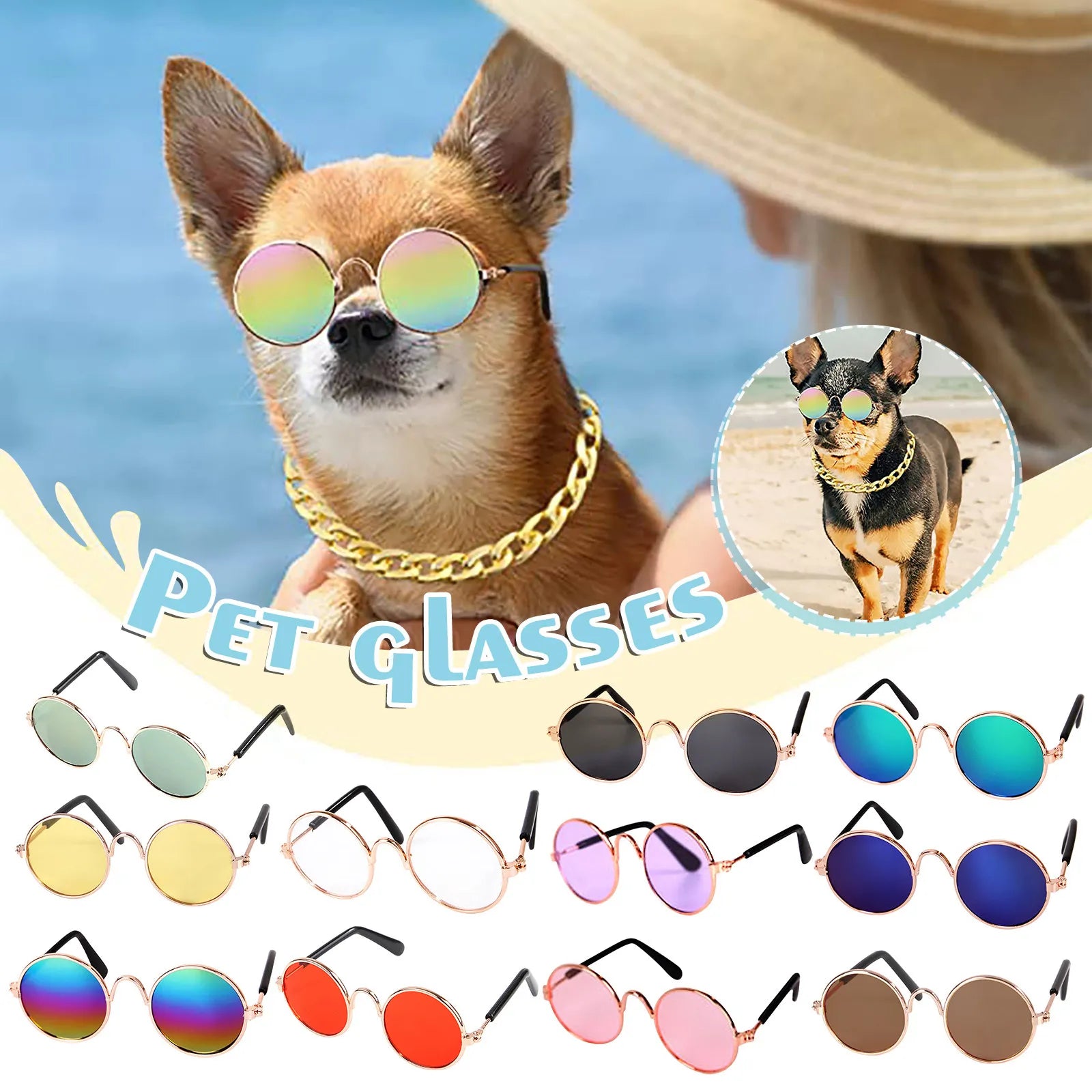 For Dogs Cats  Sunglasses multicolor - specialneedspetshop