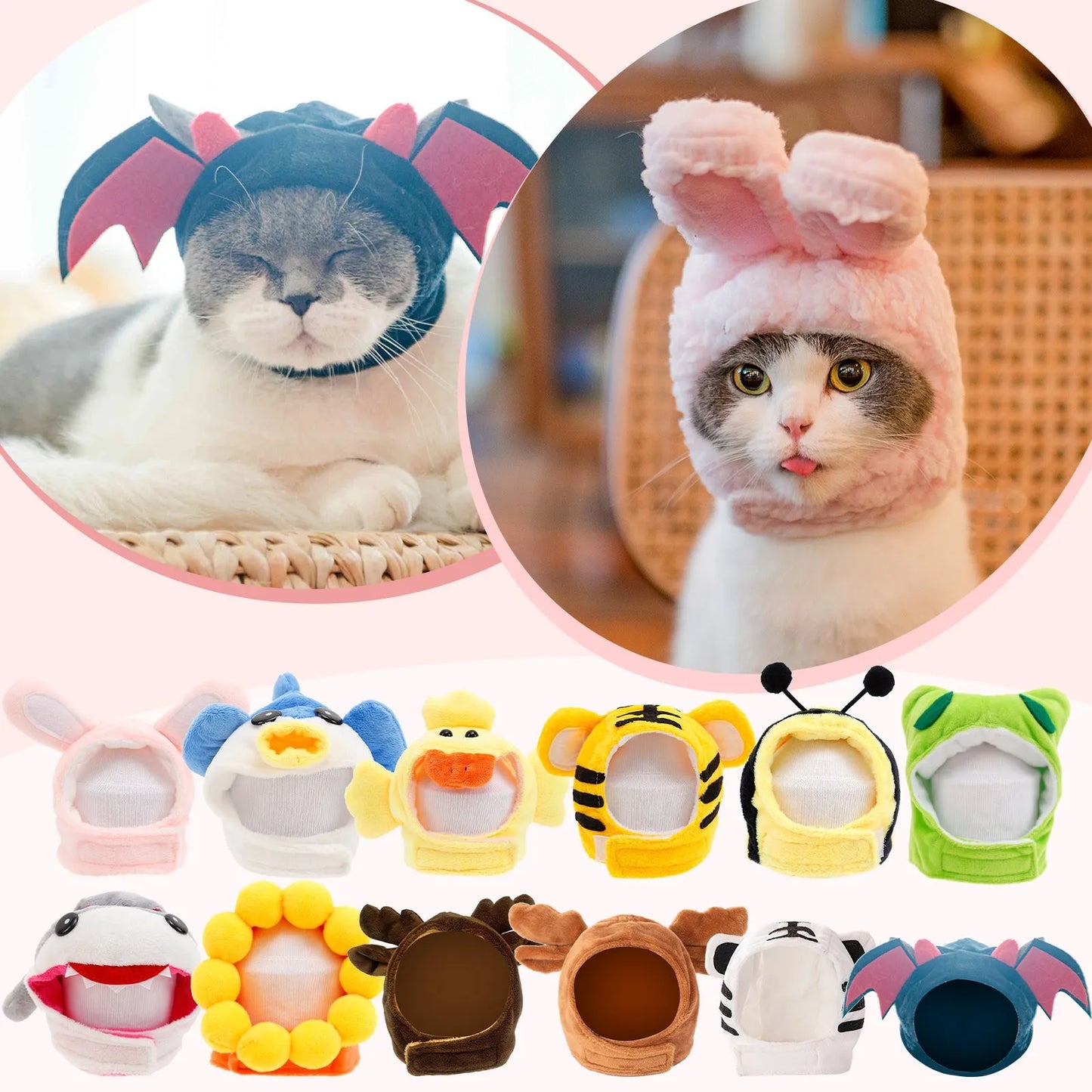 Funny  Cap  With Ears For Cats Small Dogs - specialneedspetshop