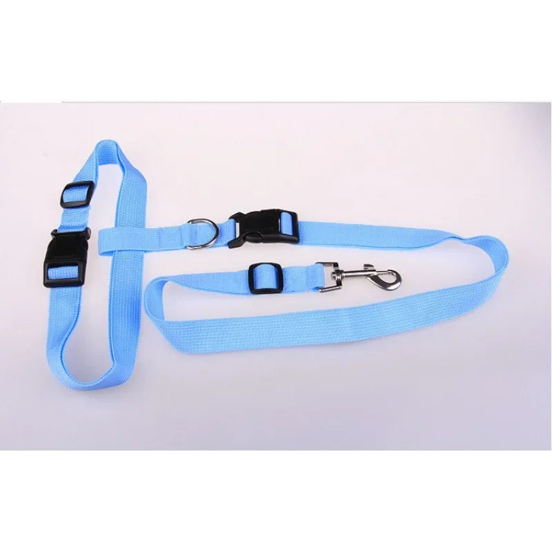 1PC Adjustable Hands Cat Dog Free Running Walking Jogging Pet  Leash Waist Belt Chest Strap