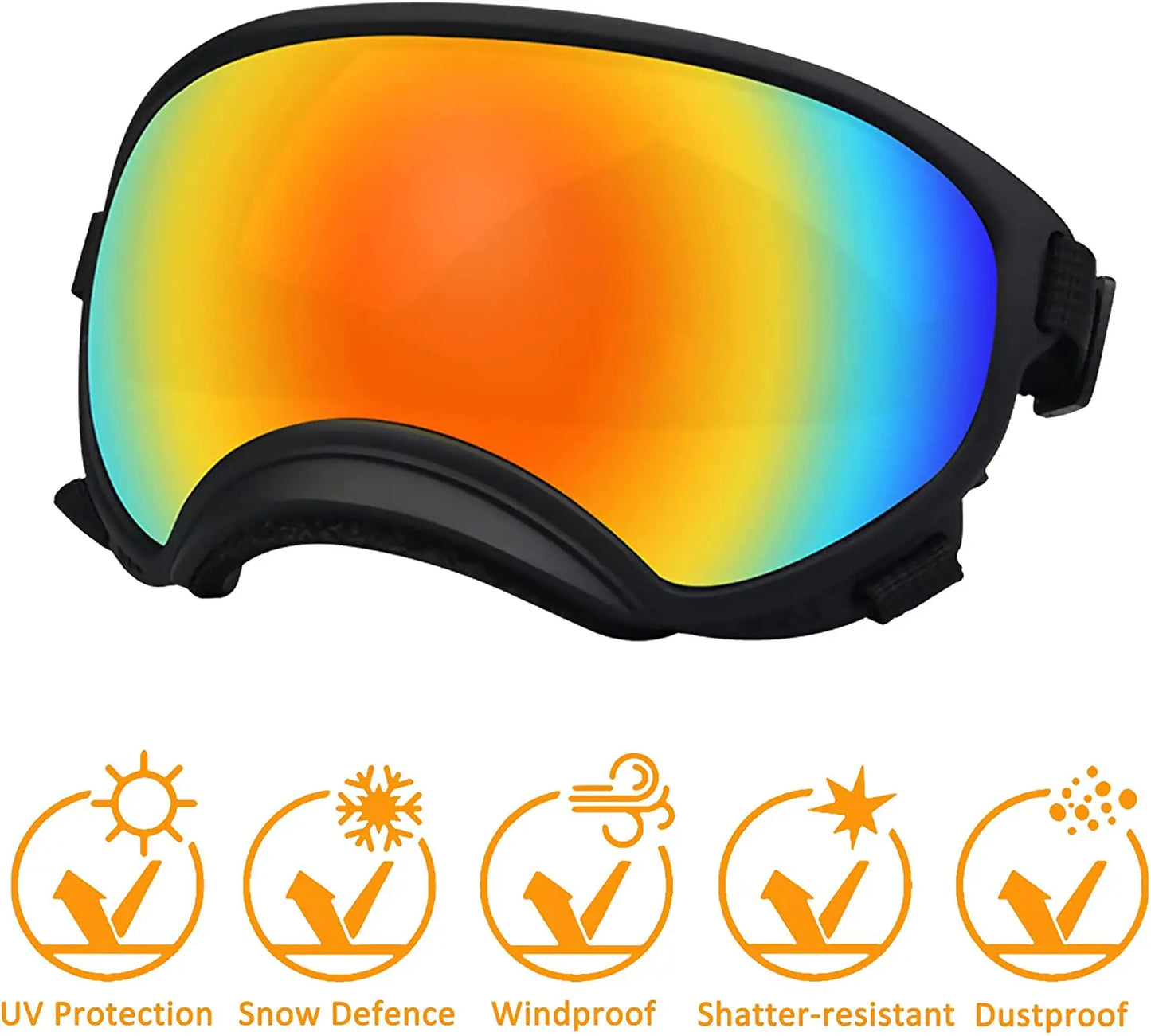 Dog Goggles  Sports Sunglasses Adjustable Strap