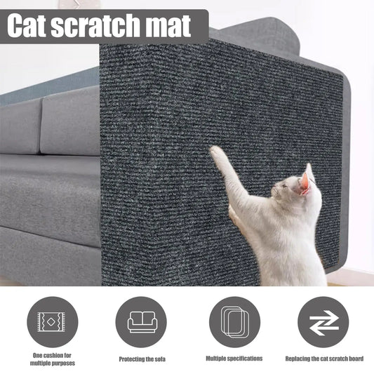 Cat Scratching Mat Carpet with Self-Adhesive Trimmable   Furniture Protector