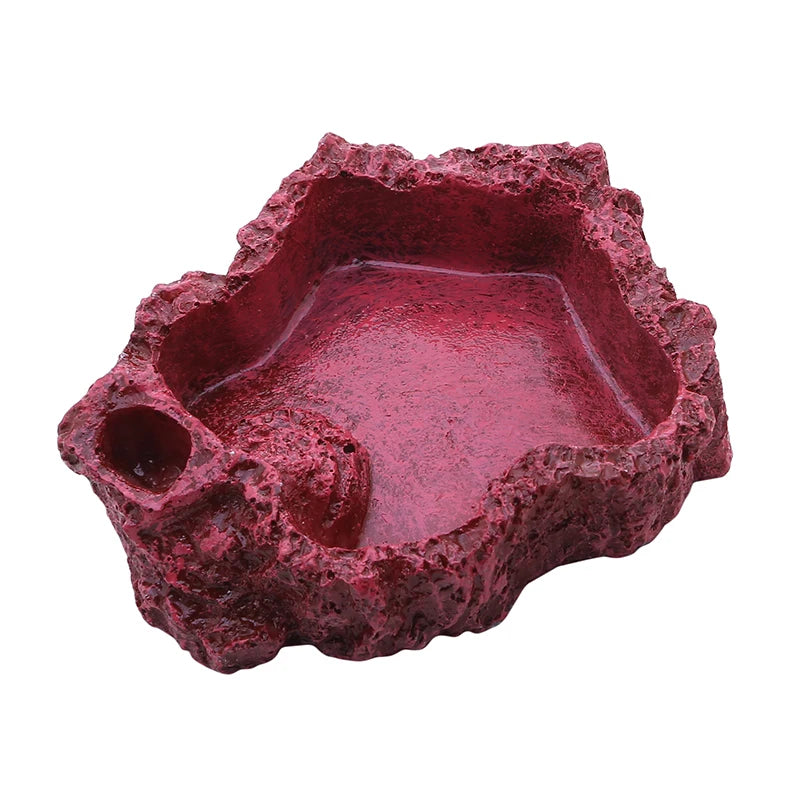 Crawler Pet Feeder Resin Non-toxic Food Water Pot Reptile