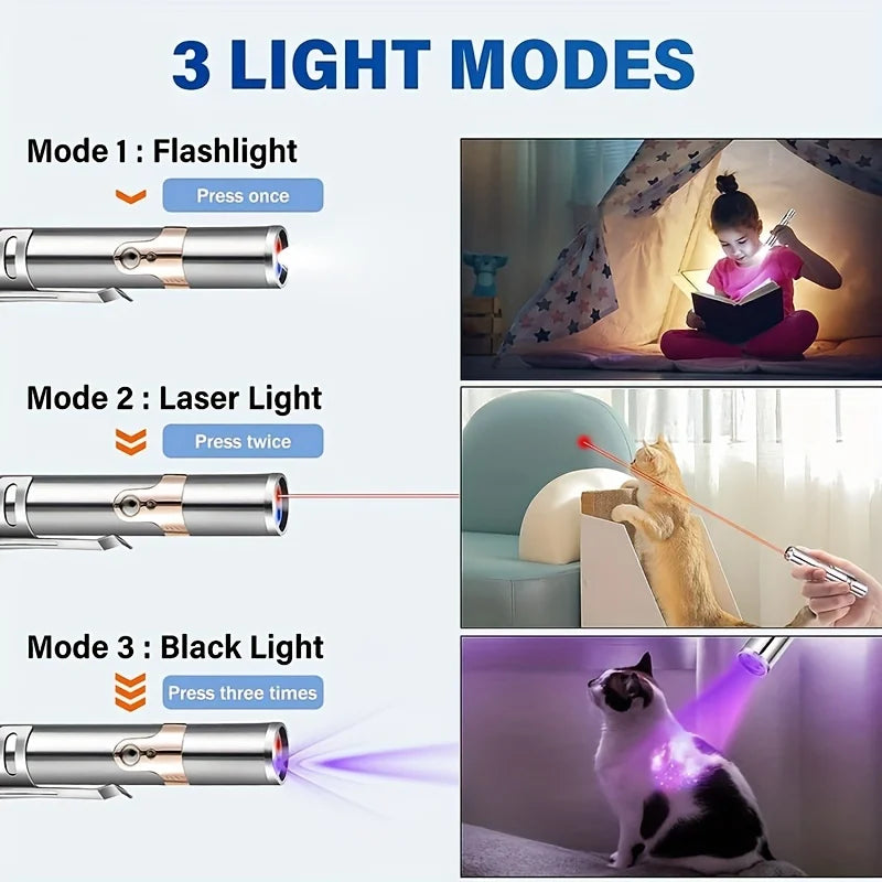 Laser cat teaser stick