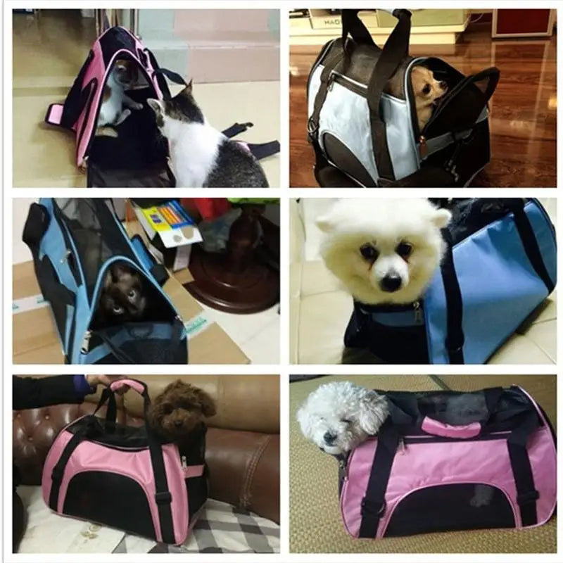 Soft-Sided Carriers Portable  Mesh Breathable Dog Cat Carrier