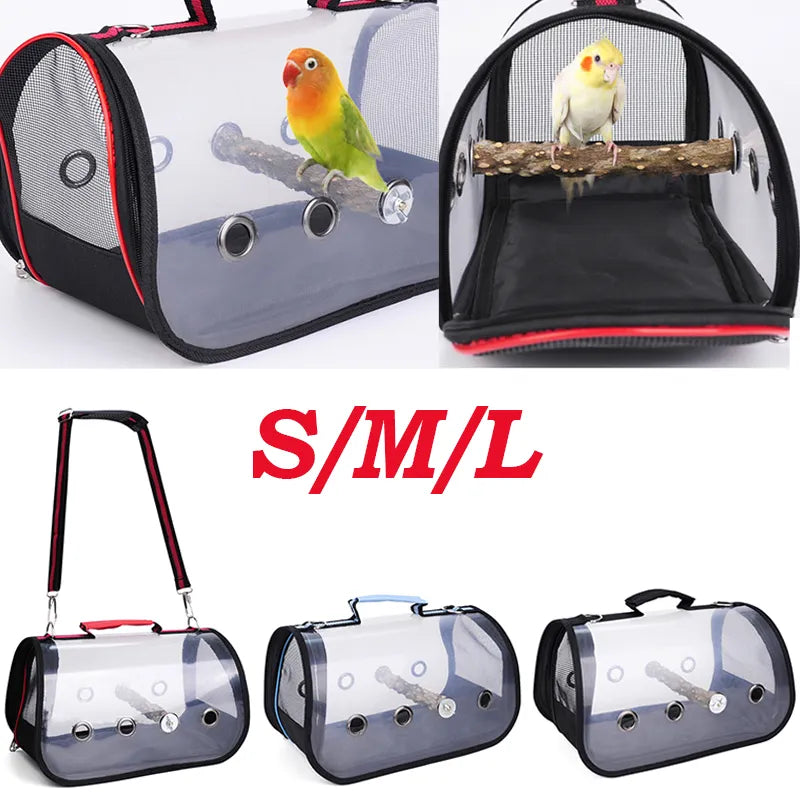 Portable Clear Breathable Bird Carrier Travel Bag - specialneedspetshop