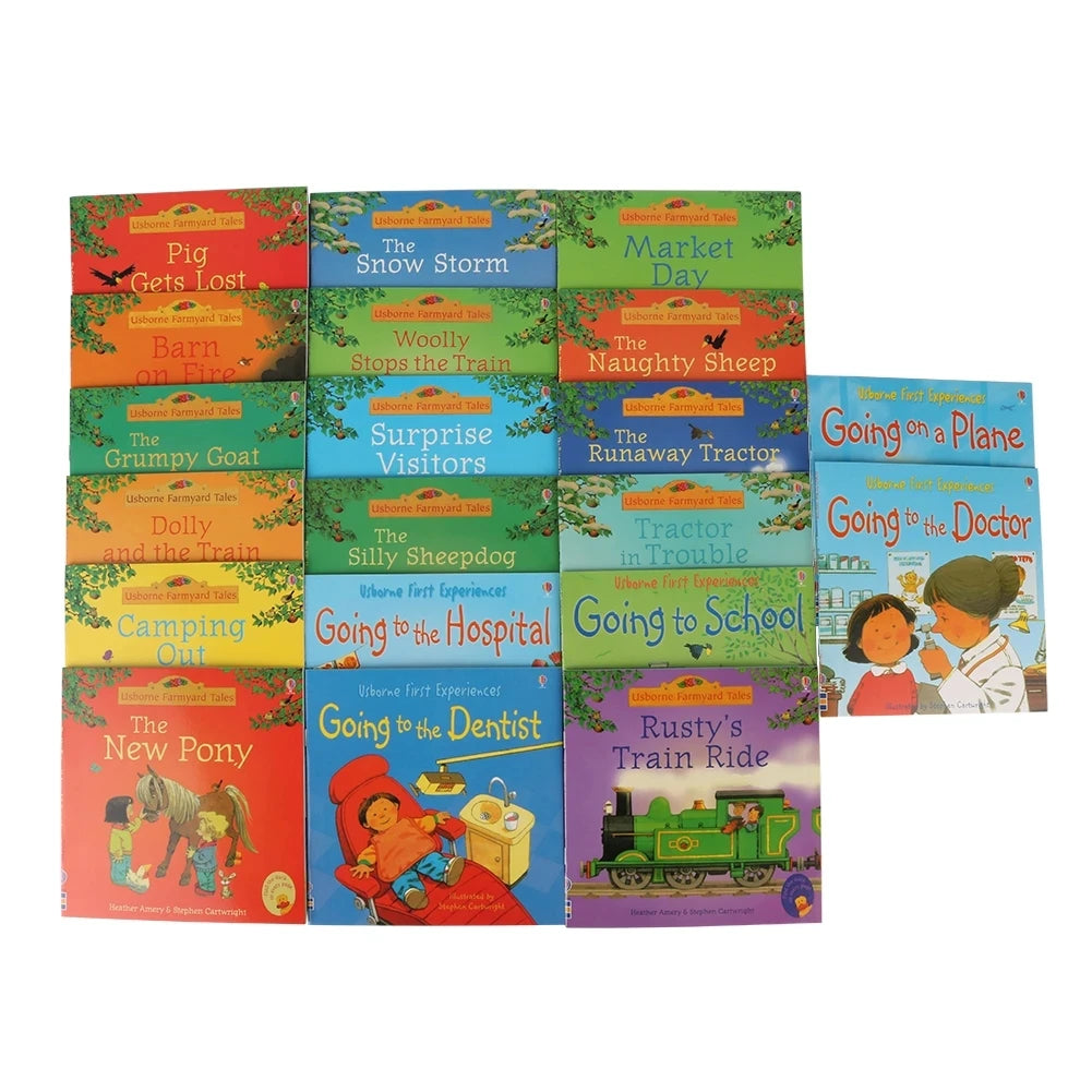 15x15cm Usborne Farmyard Tales Series Children Baby Famous Farm Story English Picture Book Parent Child Reading