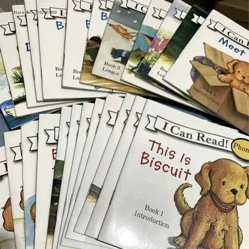 24 Books Biscuit Series Phonics   Picture Books "I Can Read" For Child   Bedtime Story Book