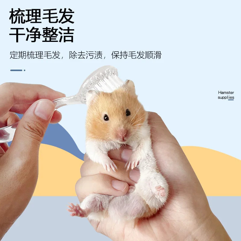 Small Hamster Brush Massage Soft Hair Brush  Bathing Mini Brush