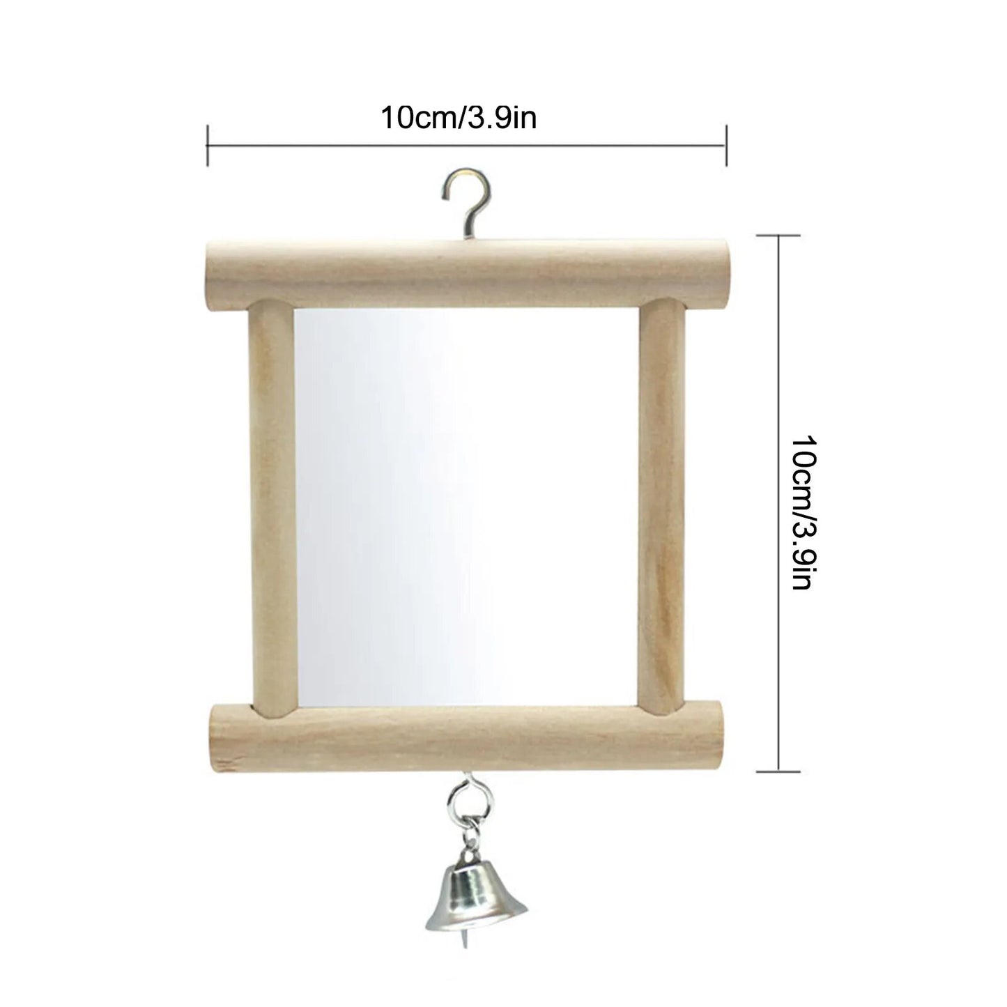 Bird Mirror With Bell - specialneedspetshop