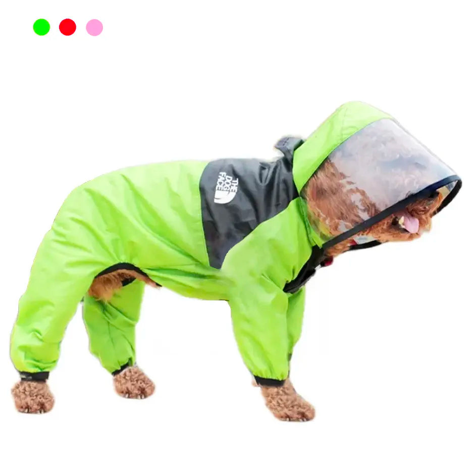 Dog Raincoat Waterproof Transparent Hooded Jumpsuit - specialneedspetshop