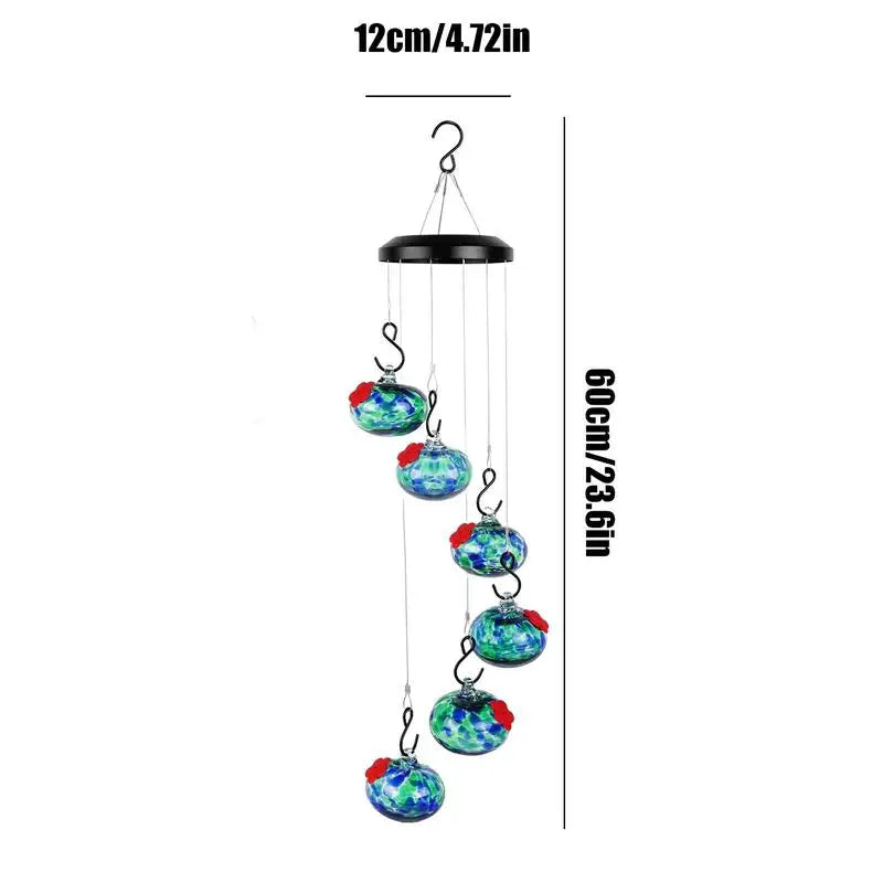 Hummingbird Feeders With Wind Chimes Water Feeder Hanging Bird Feeder