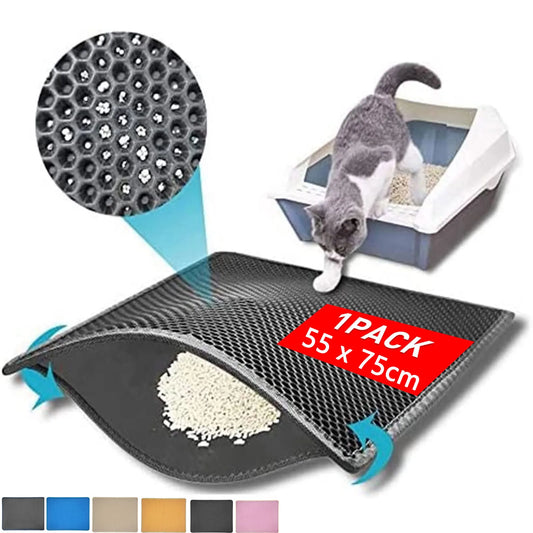 Pet Cat Litter Mat Waterproof Double Layer