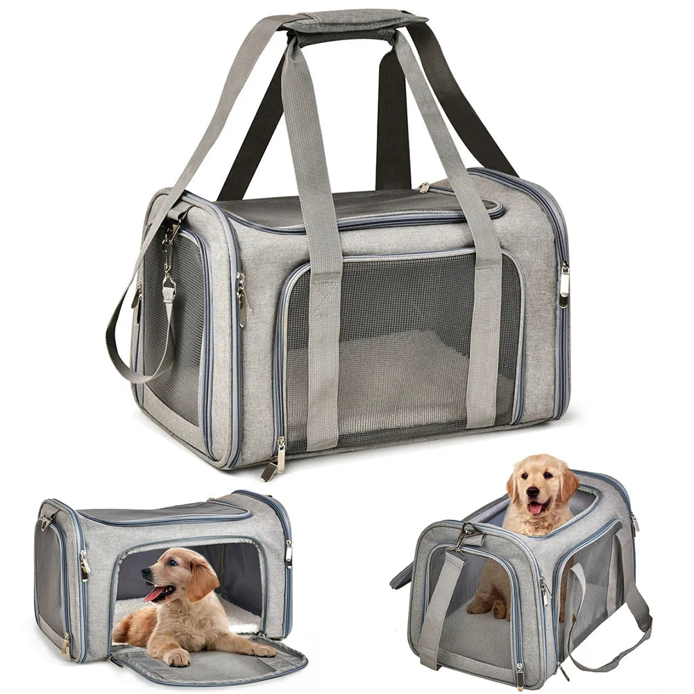 Dog Carrier Bag Soft Side Backpack  Dog Travel Bags Airline Approved