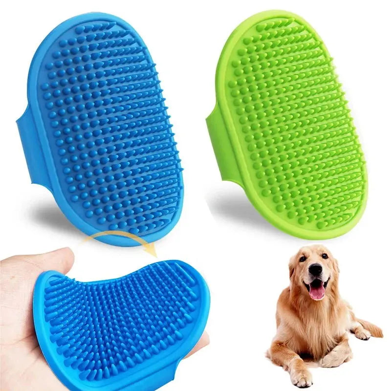 Dog  Bath Brush  Rubber Grooming Massage Brush - specialneedspetshop