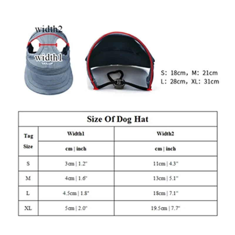 Baseball Hat for Dog Outdoor Pet Puppy Baseball Cap