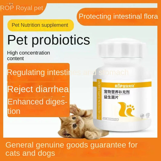 Probiotics 200 tablets dog cats diarrhea and vomiting health care promote digestion